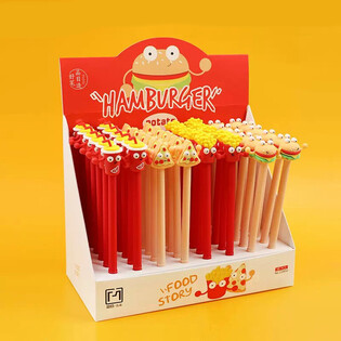 Stylos Bille Fast-food en Pr&eacute;sentoir (48 pi&egrave;ces)