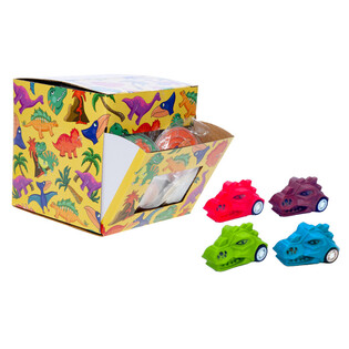 T&ecirc;te de Dinoseure Pull Back en Pr&eacute;sentoir (50 pcs)