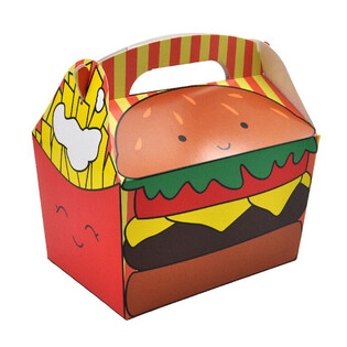 BOX MENU MOD&Egrave;LE : HAMBURGER & FRITES - Dim 18.5x12x19 CM - FOODBOX - KIDSBOX (24 pcs)